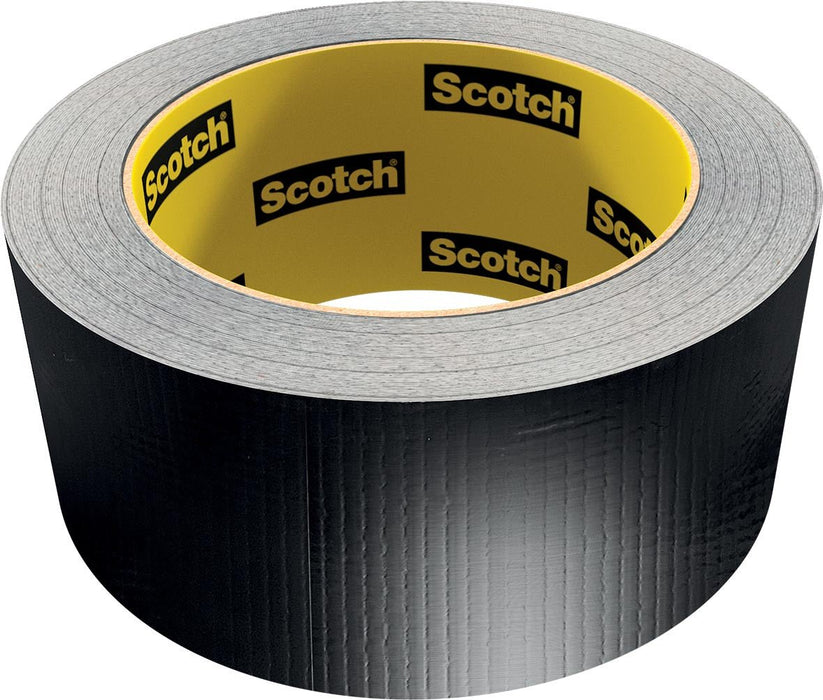 Scotch universele ducttape ft 48 mm x 25 m, zwart met snelle hechting - OfficeTown