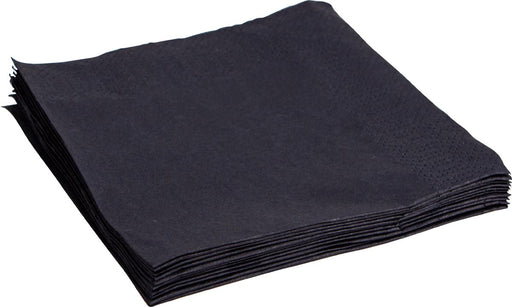 Servetten, ft 24 x 24 cm, 2 - laags, zwart, pak van 10 x 400 stuks - OfficeTown