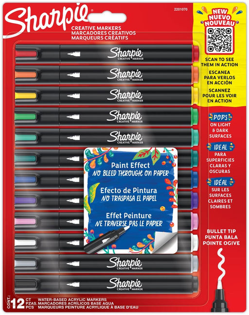Sharpie paintmarker, blister van 12 stuks, assorti - OfficeTown