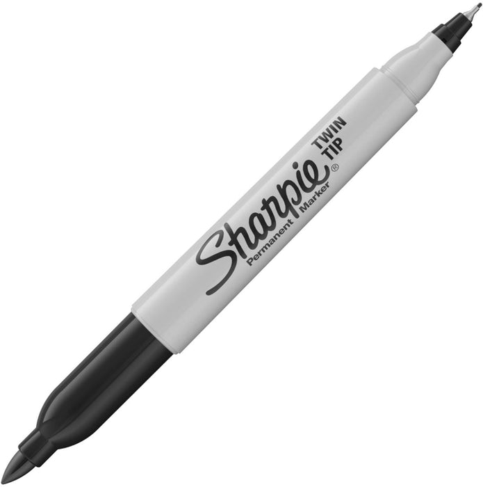 Sharpie permanente marker, twin tip, zwart 12 stuks - OfficeTown