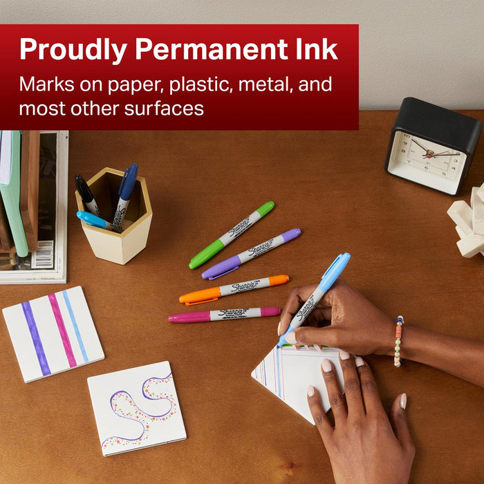 Sharpie permanente marker, twin tip, zwart 12 stuks - OfficeTown