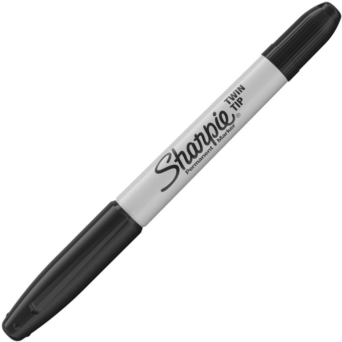 Sharpie permanente marker, twin tip, zwart 12 stuks - OfficeTown