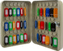 Sleutelkast Q - CONNECT voor 36 sleutelhangers grijs met cilinderslot - OfficeTown