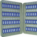 Sleutelkast Q - CONNECT voor 80 sleutelhangers grijs met cilinderslot - OfficeTown