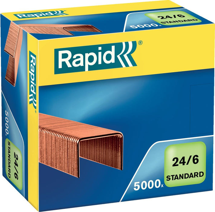 Snelle nietjes 24/6, koper, verpakking van 5.000 nietjes - OfficeTown
