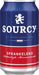 Sourcy bruisend mineraalwater, blik van 33 cl, 24 stuks, rood met fruitsmaak - OfficeTown