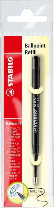 STABILO balpen navulling, medium punt, zwart - OfficeTown