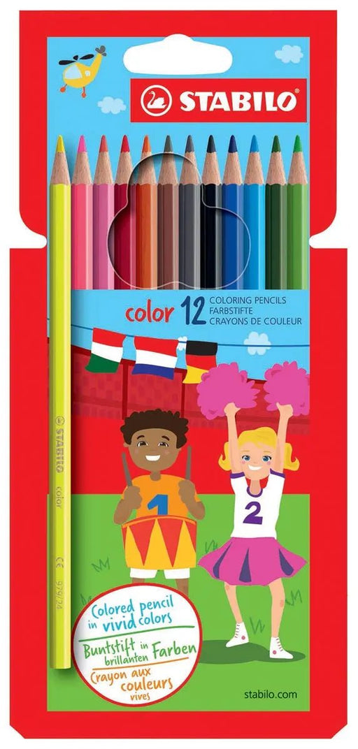 STABILO Color kleurpotloden, set van 12 in kartonnen etui - OfficeTown