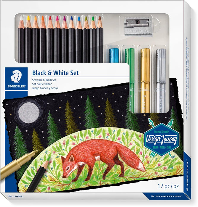 Staedtler Black & White Set, set van 17 stuks - OfficeTown