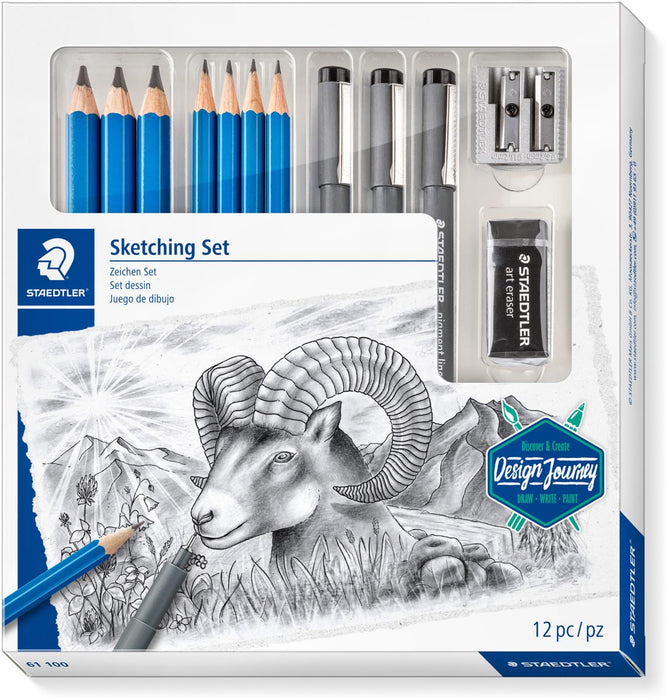Staedtler schetsset, set van 12 stuks - OfficeTown