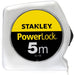 Stanley meetlint Powerlock 5 m x 19 mm met verchroomde schokbestendige ABS behuizing - OfficeTown