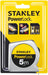 Stanley meetlint Powerlock 5 m x 19 mm met verchroomde schokbestendige ABS behuizing - OfficeTown