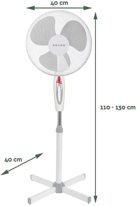 Statiefventilator F300, diameter 40 cm, wit - OfficeTown