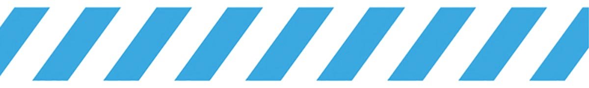 Sticker voor vloerveiligheid zonder tekst, afm. 90 x 1000 mm, wit/blauw - OfficeTown