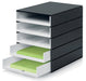 Styro ladenblok Stryoval Pro met 5 open laden, zwart/wit - OfficeTown