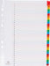Tabbladen met indexblad, A4 - formaat, 11 - gaatsperforatie, geassorteerde kleuren, set 1 - 31 - OfficeTown