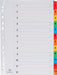 Tabbladen met Indexblad, A4 - formaat, geperforeerd met 11 gaten, assortiment kleuren, set 1 - 12 - OfficeTown