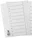 Tabbladen set 1 - 10, Q - CONNECT, met indexblad, ft A4, in het wit - OfficeTown