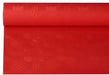 Tafelkleed van papier met damastprint, 1,2 x 8 m, rood 12 stuks - OfficeTown