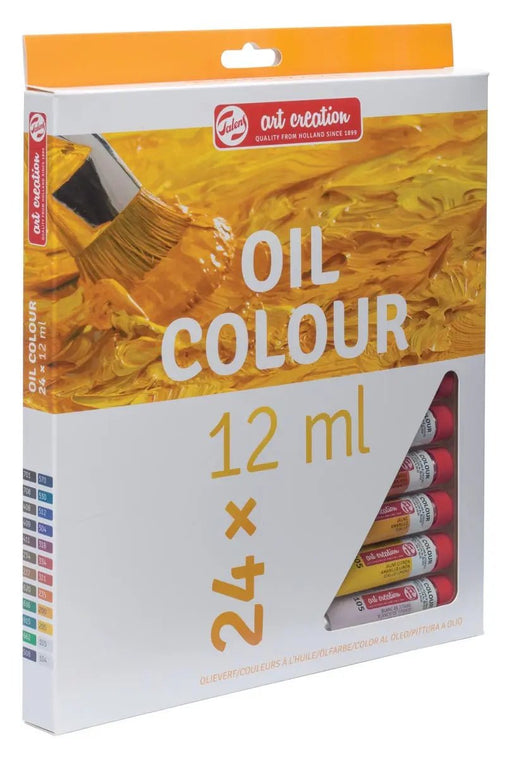 Talens Art Creation olieverf set van 24 tubes in geassorteerde kleuren met 12 ml per tube - OfficeTown