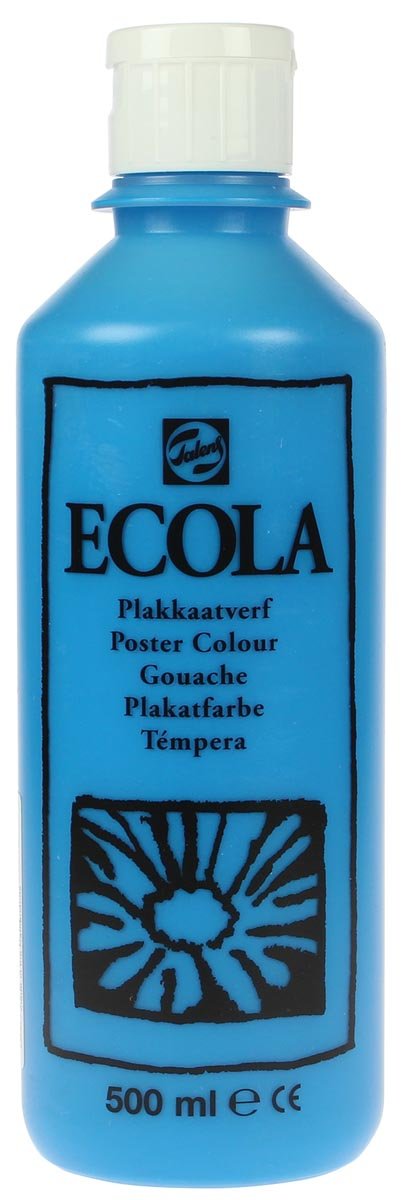 Talens Ecola plakkaatverf flacon van 500 ml, lichtblauw - OfficeTown