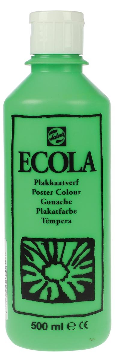 Talens Ecola plakkaatverf flacon van 500 ml, lichtgroen - OfficeTown