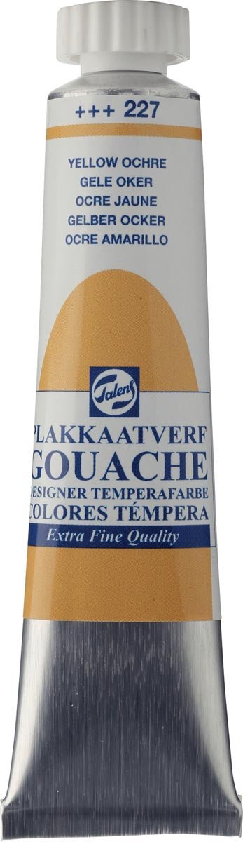 Talens plakkaatverf Extra Fijn tube van 20 ml, gele oker 3 stuks - OfficeTown