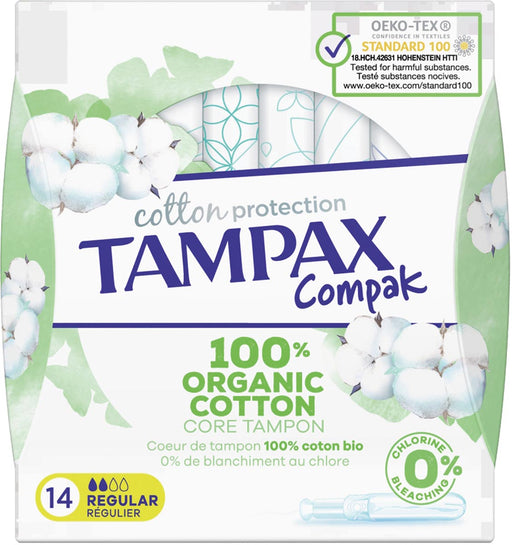 Tampax Katoenen Regular tampons, 14 stuks pak - OfficeTown