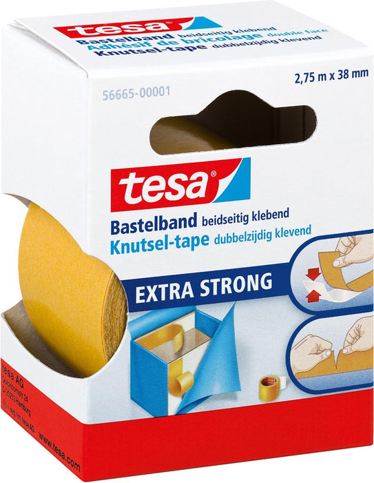 TESA knutseltape, dubbelzijdig, ft 38 mm x 2,75 m 6 stuks - OfficeTown