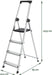 Trap ladder met 4 treden, aluminium, zilverkleurig, 150 kg draagvermogen - OfficeTown