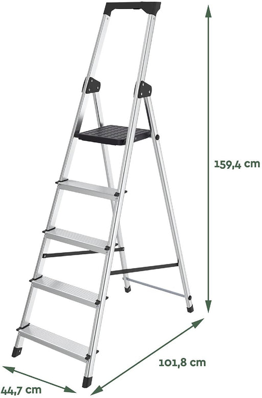 Trapaccessoires Brasq SL500, aluminium, zilver, 5 treden - OfficeTown