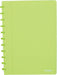 Trendy schrift Atoma, ft A4, 144 pagina's, gelinieerd, transparant groen - OfficeTown