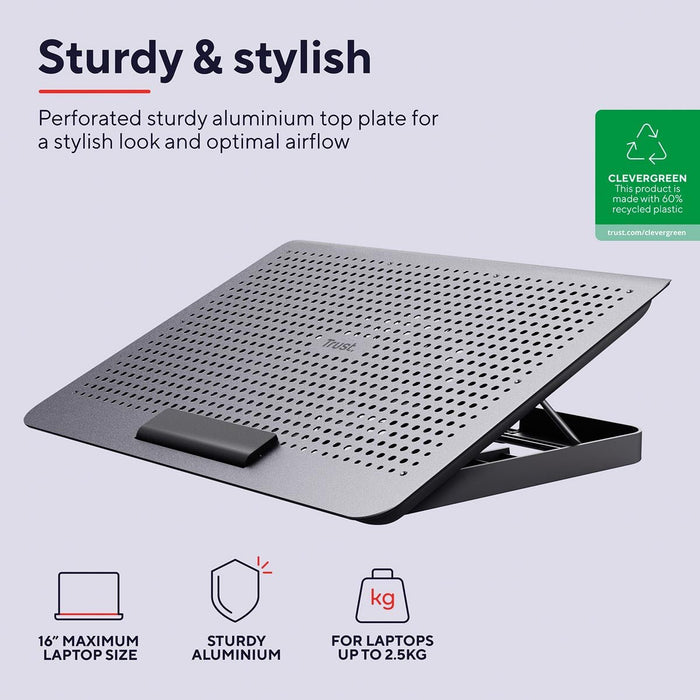 Trust Exto laptop koelstandaard met USB - ventilator - OfficeTown