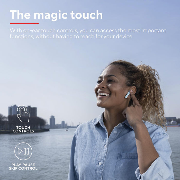 Trust Primo Touch Bluetooth draadloze oortjes, muntgroen met geïntegreerde microfoon - OfficeTown