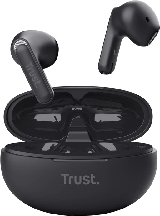 Trust Yavi Bluetooth draadloze oortjes, noice cancelling earphones, zwart - OfficeTown