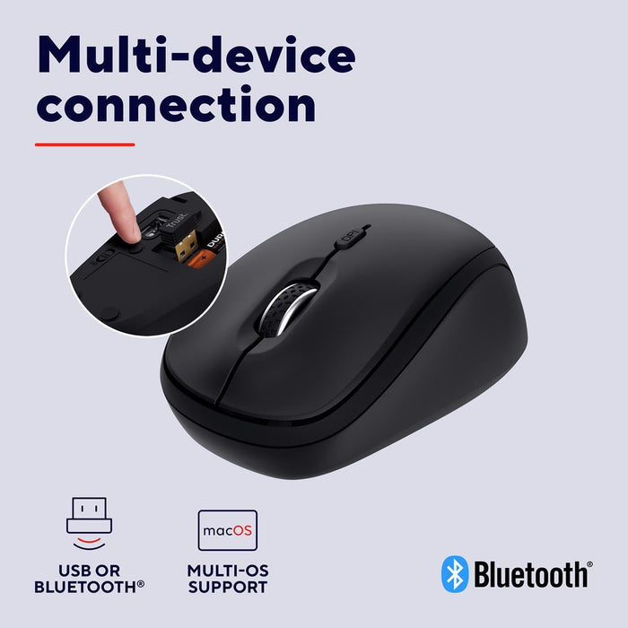 Trust YVI+ draadloze muis, multi - device, zwart - OfficeTown