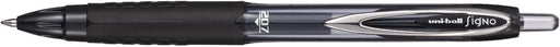 Uni - ball intrekbare roller Signo RT207 zwart , gerecycled plastic 12 stuks - OfficeTown