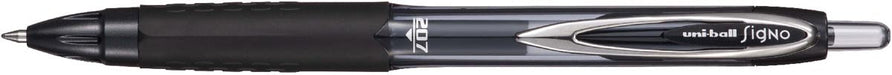 Uni - ball intrekbare roller Signo RT207 zwart , gerecycled plastic 12 stuks - OfficeTown