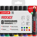 Uni - ball permanente marker Prockey PM - 126, set van 8 stuks, gemengd - OfficeTown