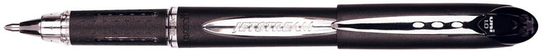 Uni - ball roller Jetstream zwart, schrijfbreedte 0,45 mm, medium schrift, schrijfpunt 1 mm, zwarte rubb... - OfficeTown