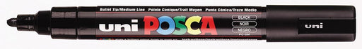 uni - ball Verf Marker op Waterbasis Posca PC - 5M Zwart met een Schrijfbreedte van 1,8 - 2,5 mm - OfficeTown