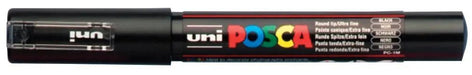 Uni POSCA verfmarker PC - 1MC, 0,7 mm, zwart - OfficeTown