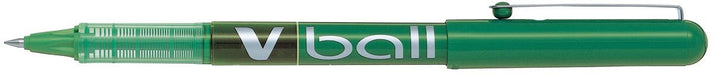 Vloeibare - inkt roller Vball 05, groene punt met metalenclip - OfficeTown