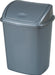 Vuilbak met zwenkdeksel, 26 l, grijs - OfficeTown