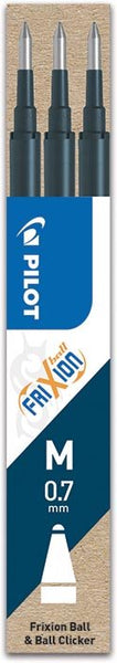 Vulling voor Pilot Frixion Ball en Frixion Ball Clicker, zwarte en blauwe inkt, set van 3