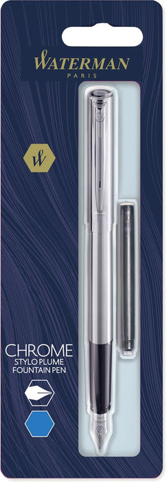 Waterman vulpen Allure, fijne punt, op blister, chroom - OfficeTown