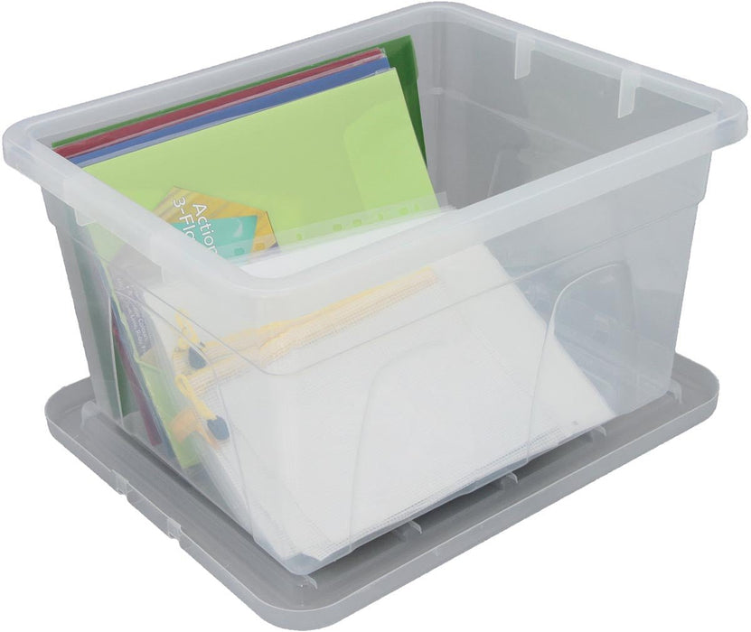 Witfurze Spacemaster opbergdoos 32 liter, set van 3 stuks, transparant - OfficeTown