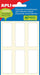 Witte Apli - etiketten, 20 x 50 mm, 36 stuks, 6 per vel (2677) - OfficeTown