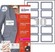 Zelfklevende badge Avery L4787 - 20 ft 80 x 50 mm, 200 stuks, wit/blauw met gratis ontwerp & print software - OfficeTown