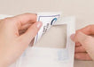 Zelfklevende badge Avery L4787 - 20 ft 80 x 50 mm, 200 stuks, wit/blauw met gratis ontwerp & print software - OfficeTown